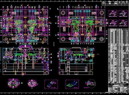 Desenho de molde 2D Desenho de molde 2D